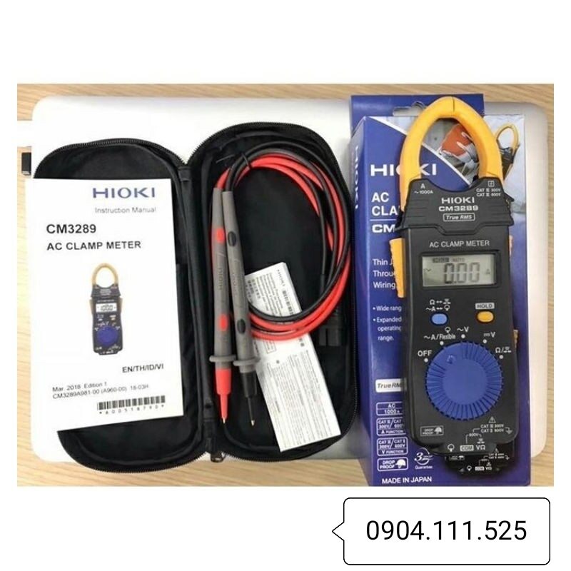 Ampe kìm đo dòng AC Hioki CM-3289 (1000A True RMS)
