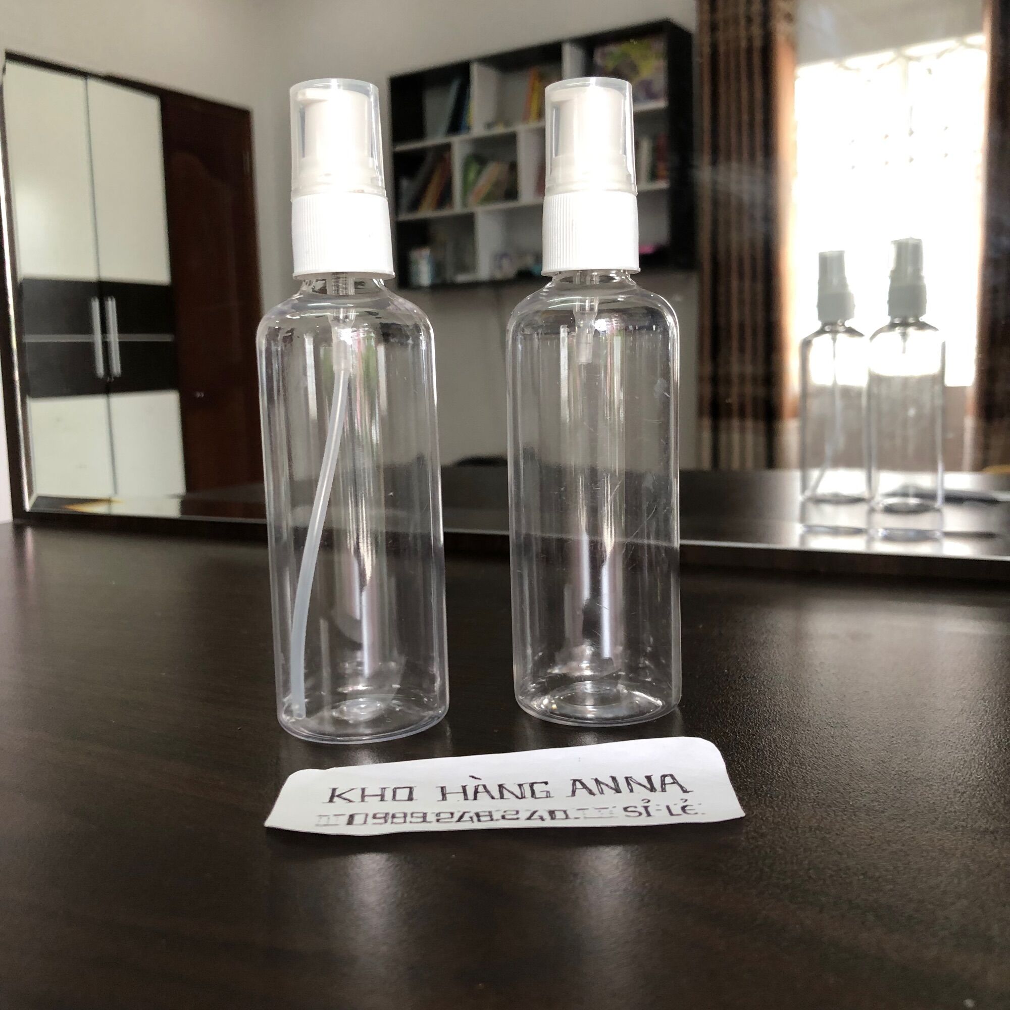 COMBO 5 CHAI nhựa XỊT NHỎ GIỌT 100ML - 5 CHAI PET NHỰA 100ML XỊT NHỎ GIỌT MÀU NÂU VÀ TRONG SUỐT - 5 CHAI 100ML CHIẾT MỸ PHẨM