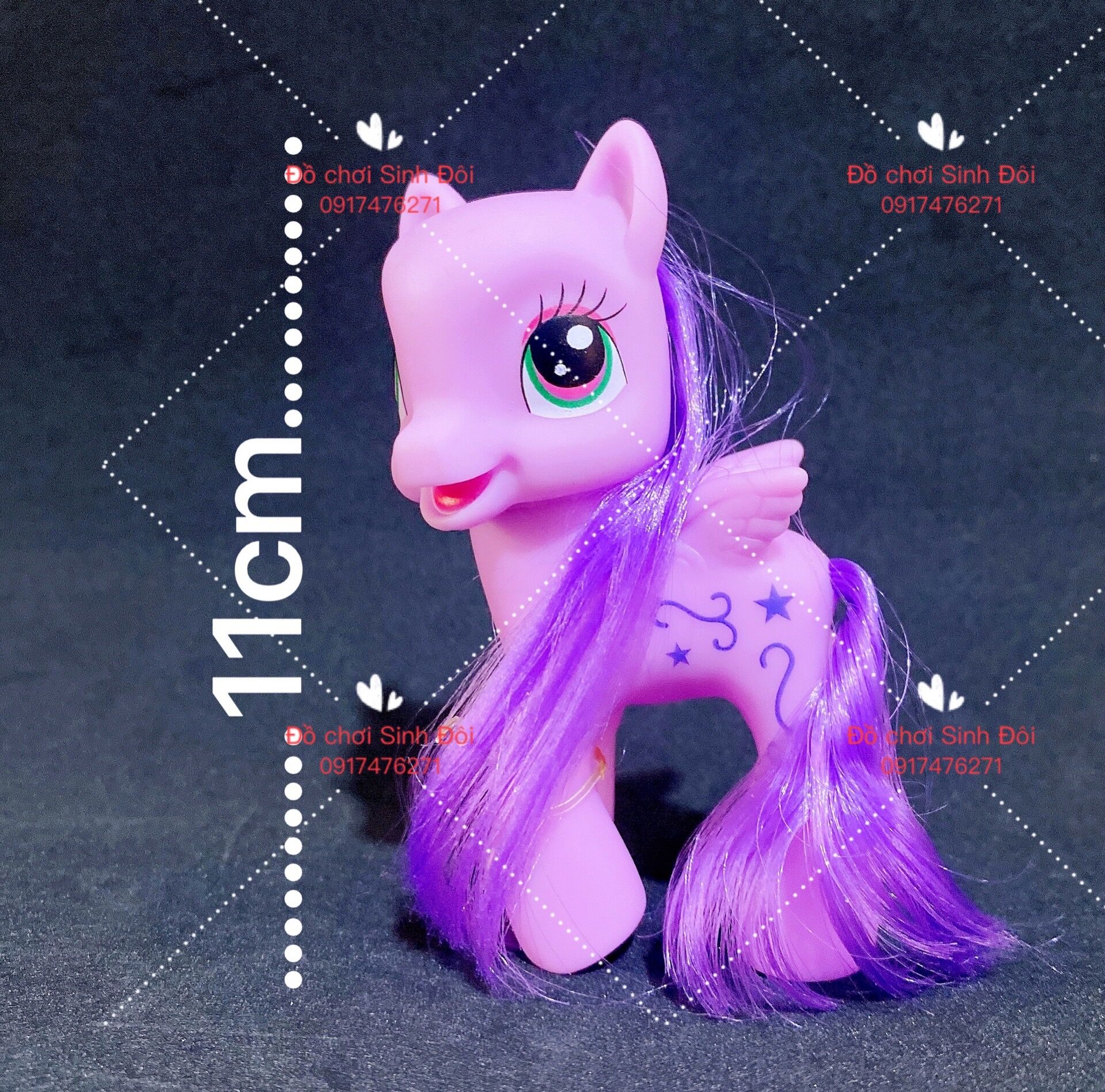 Mô hình ngựa pony - 2 con màu tím