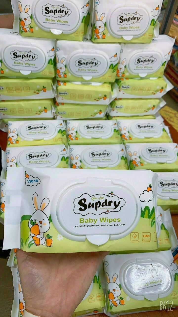 Khăn/giấy ướt thỏ Supdry 130 tờ(500g/1 gói)
