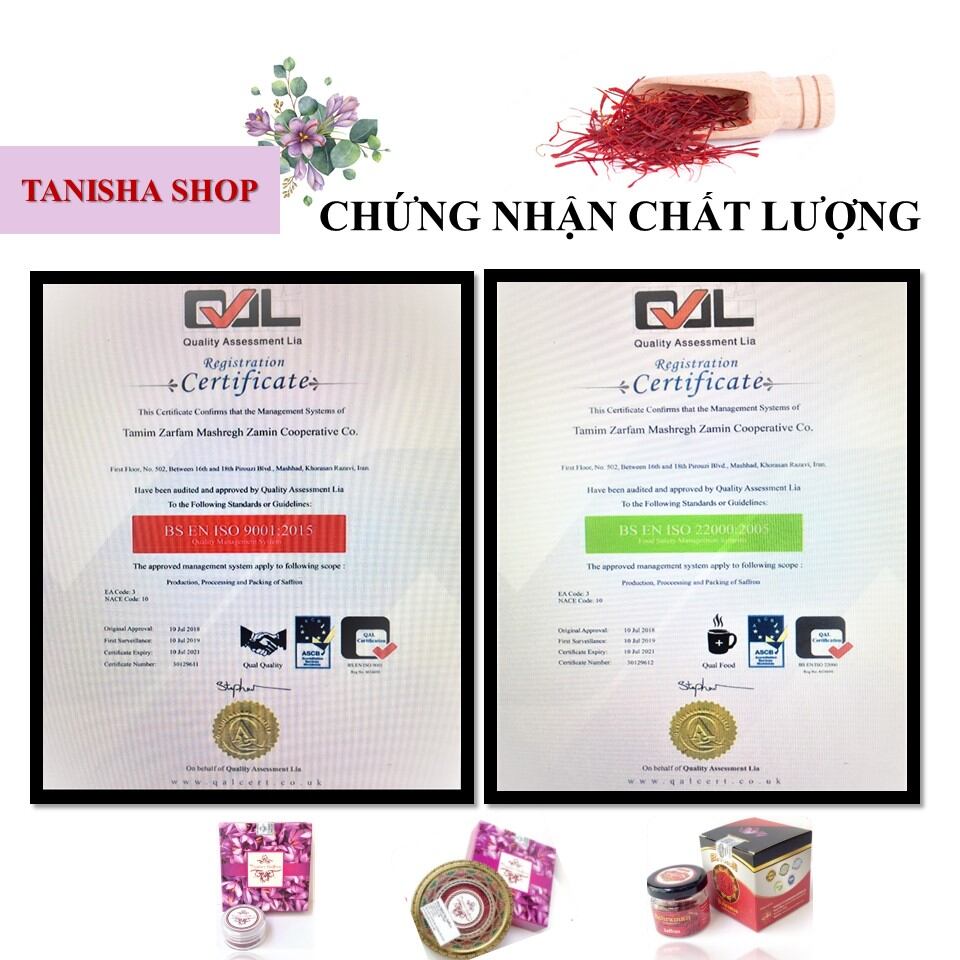 Hộp 3g Saffron Negin thượng hạng