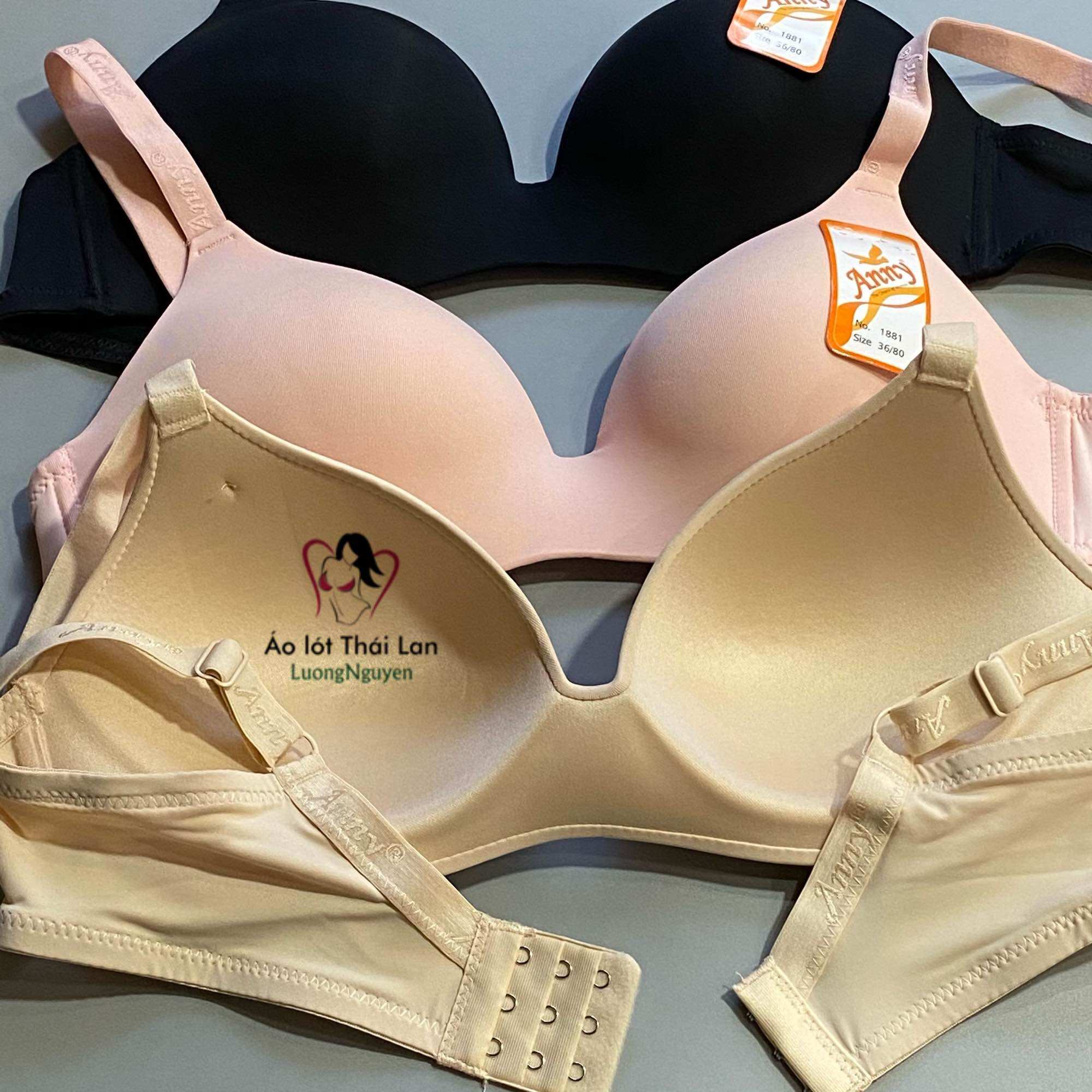 Áo ngực không gọng mút mỏng Thái lan nâng ngực Anny 1881 size 36 đến size 42