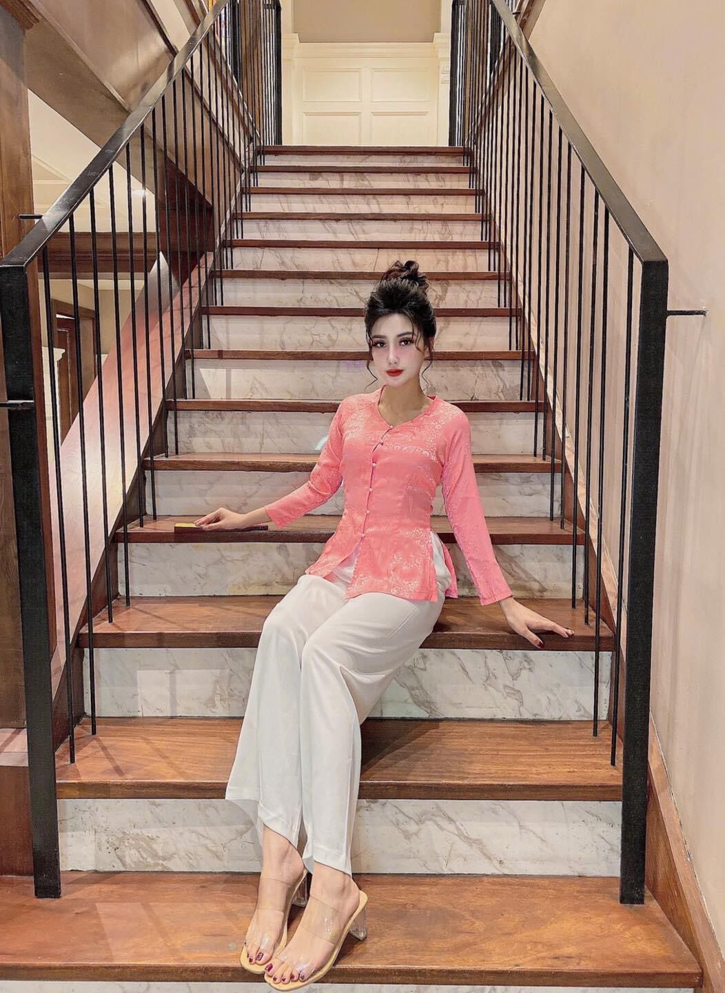 Bộ bà ba đi chùa - bà ba gấm ( cả set)