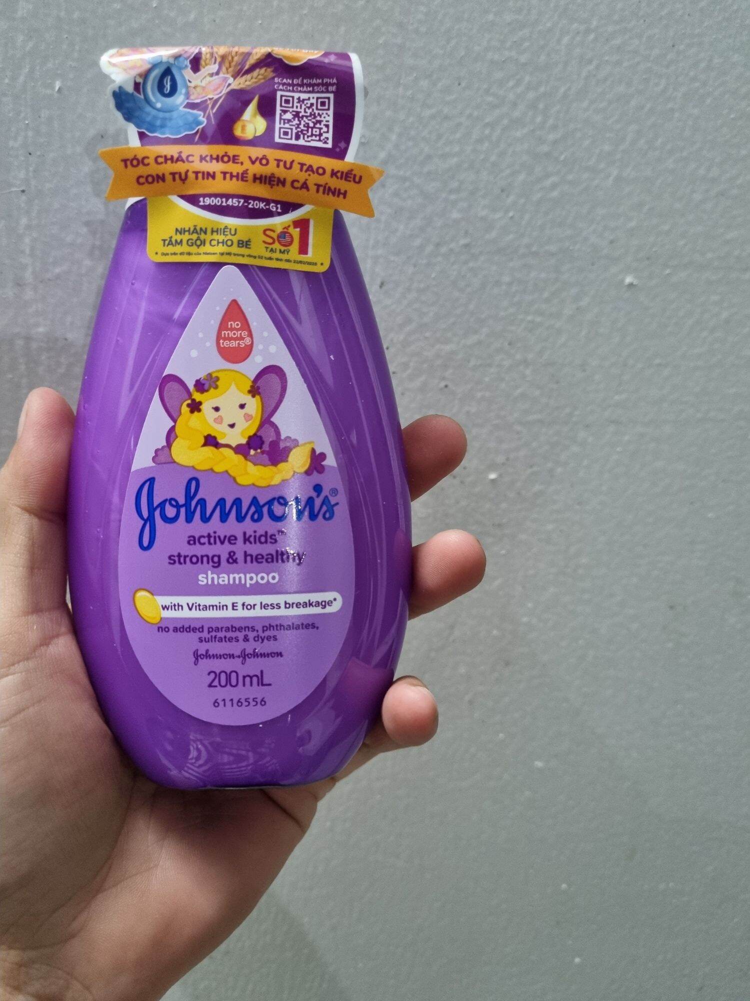 Dầu gội Johnson Baby 200ml (hồng, tím)