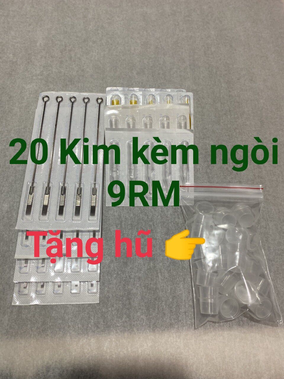 🎁 [ QUÀ TẶNG ] Kim xăm và ngòi 20 cái 15RM đánh bóng🎁