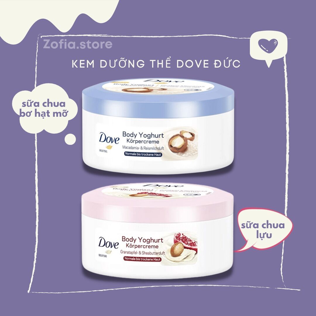 Kem dưỡng thể sữa chua DOVE ĐỨC 250ml