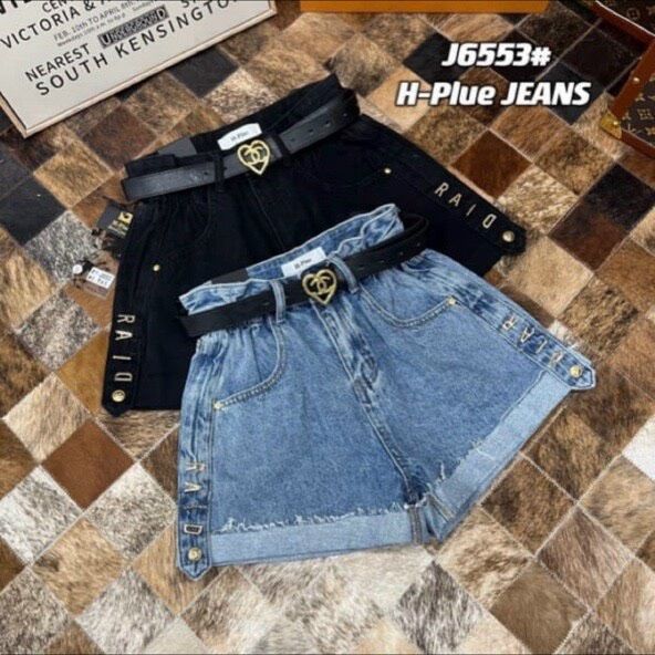 Quần sọt jean cotton thêu diar - hàng vnxk