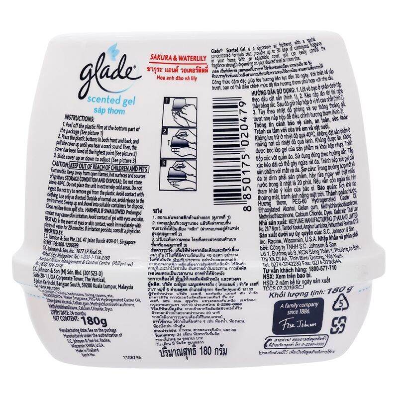 [Lấy mã giảm thêm 30%]Sáp thơm glade 180g - Anh đào và Lily