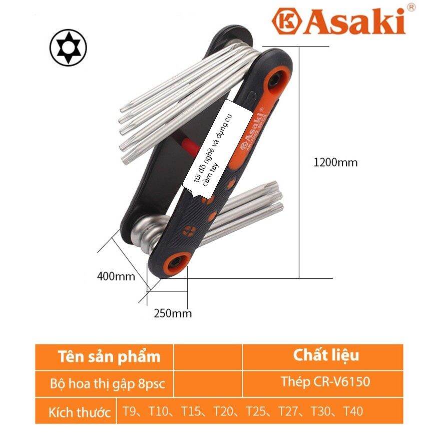 Bộ lục giác gấp asaki