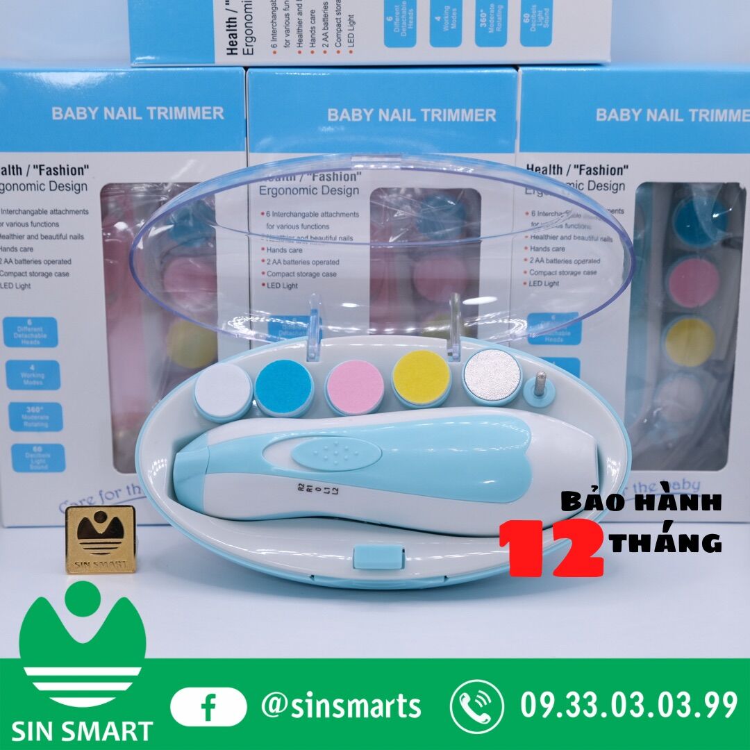 [Kèm pin AA] Máy Mài Móng Tay Cho Bé / Máy Cắt Móng Tay Điện Đa Năng Cho Bé