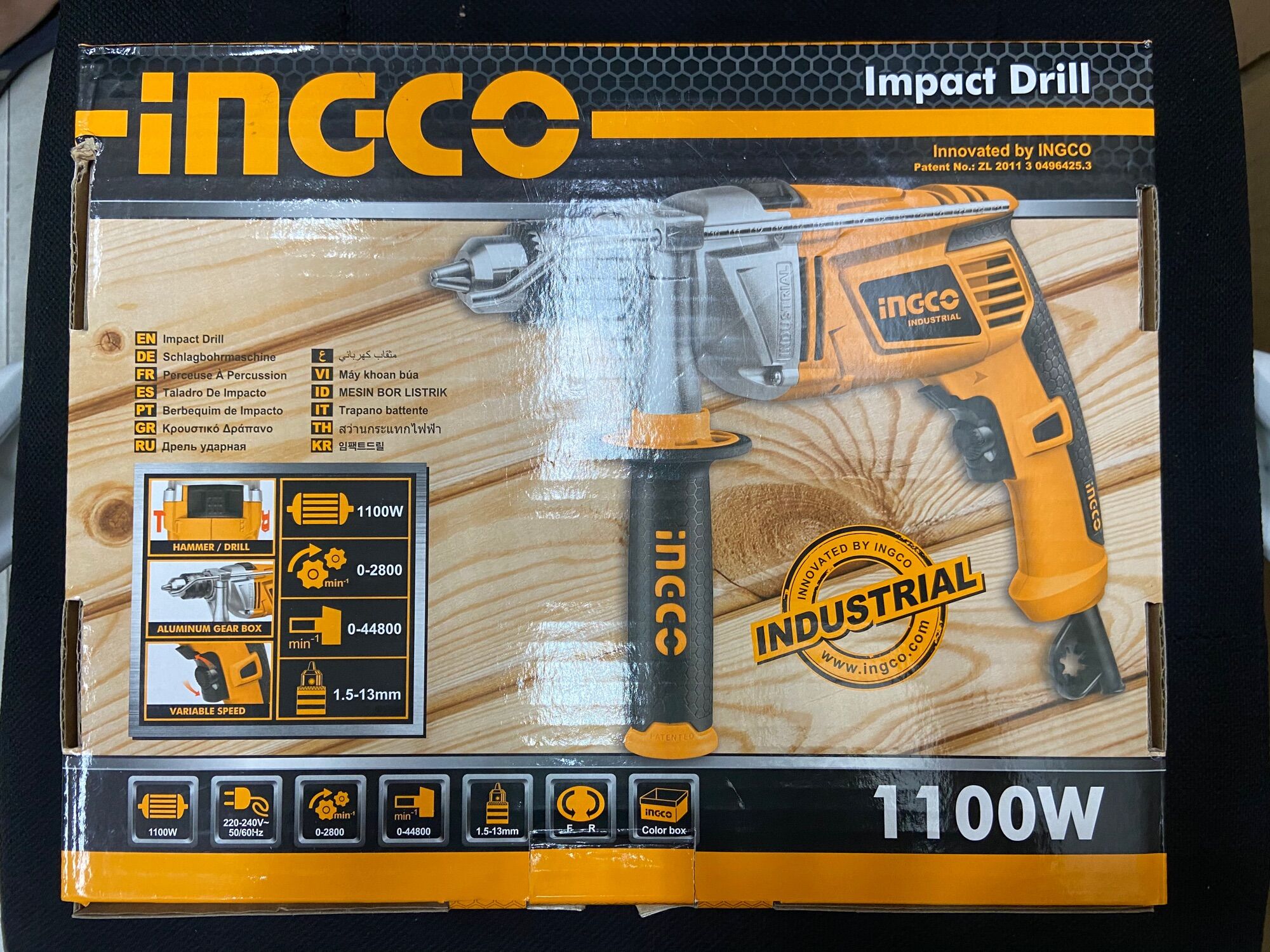 13mm Máy khoan búa 1100W INGCO ID11008E