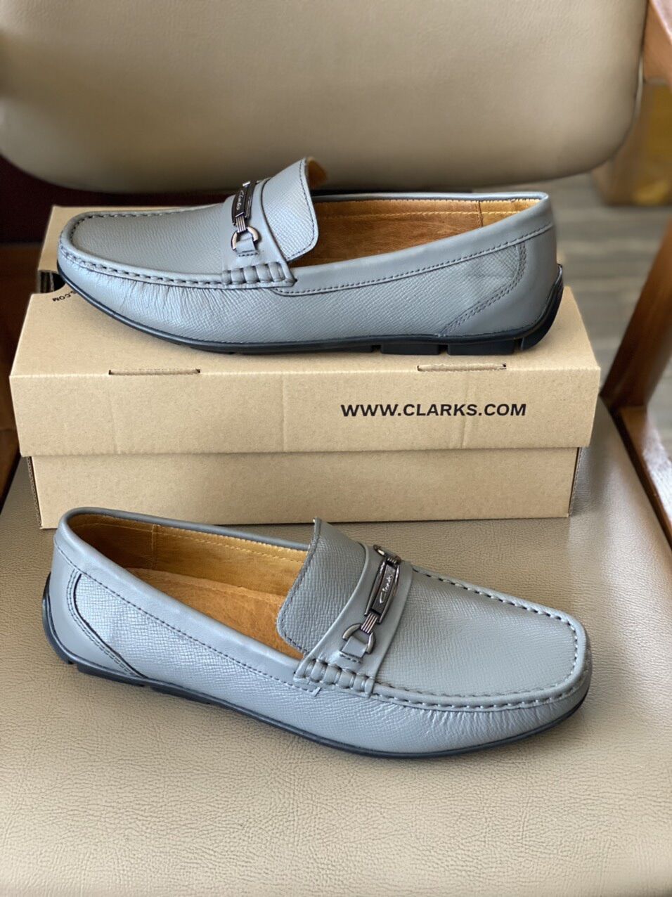 Giày mọi clarks da thật