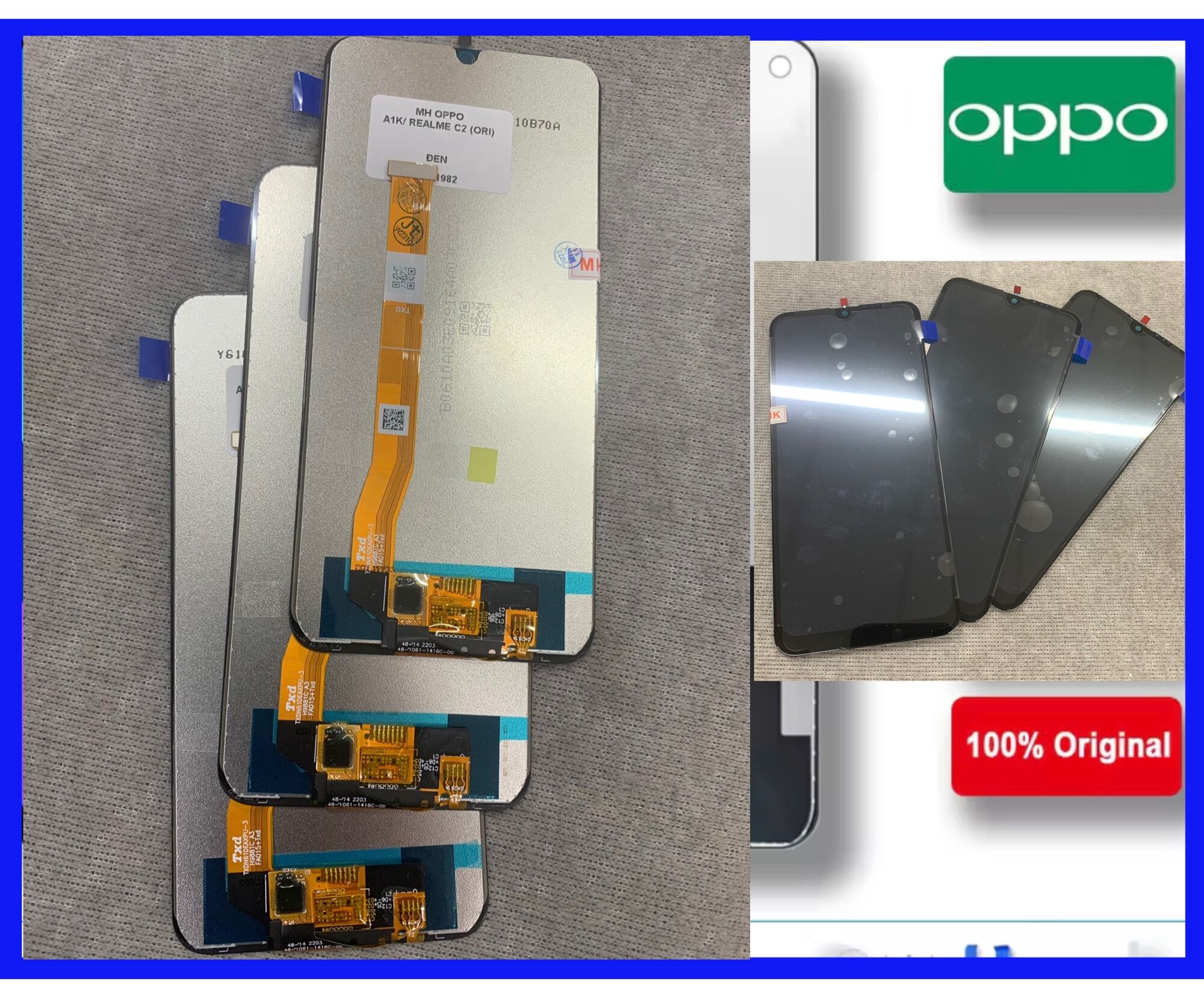 Màn hình oppo A1k dùng chung realme C2 zin new.