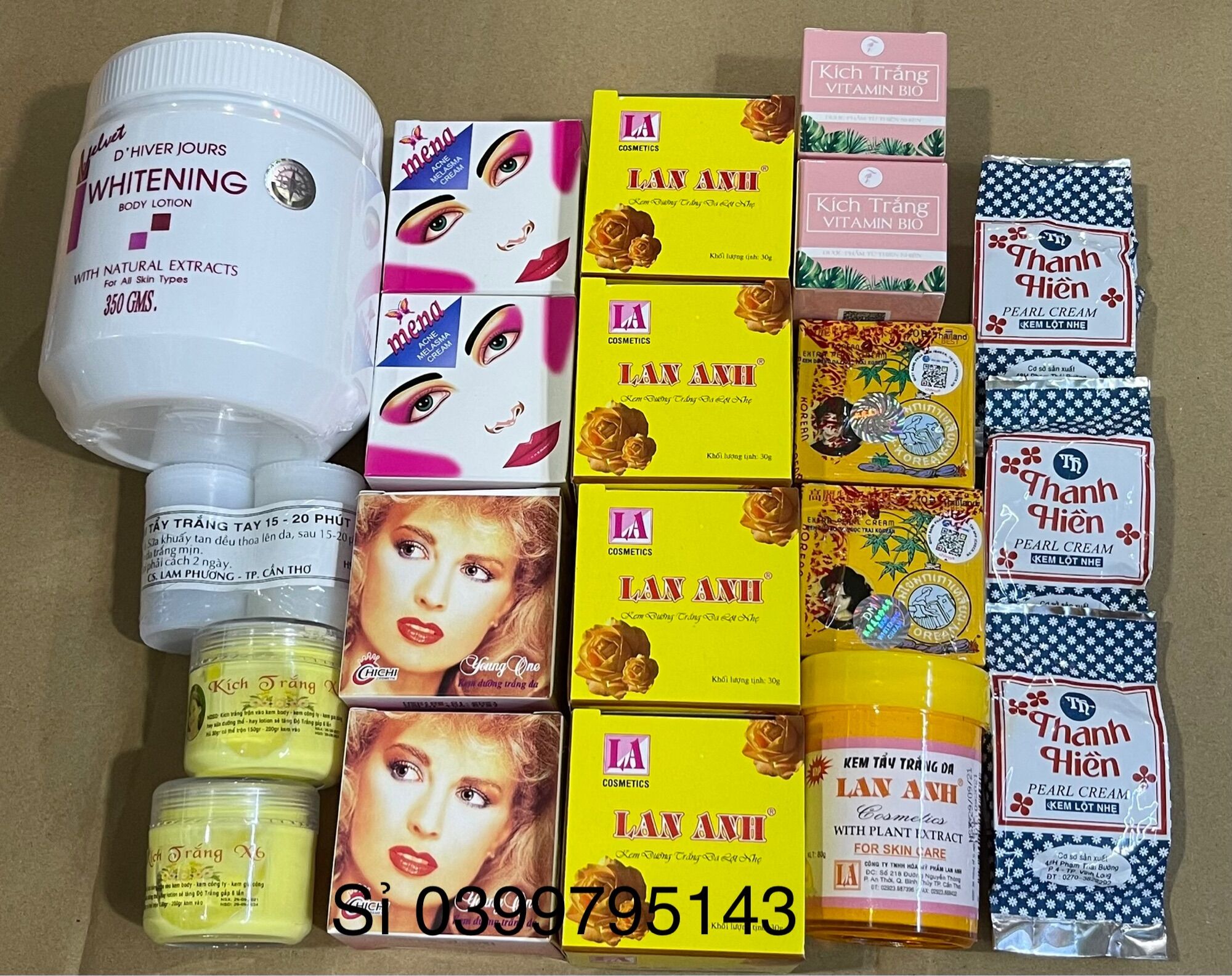 Công thức kem Spa chuyên dùng siêu trắng trộn sẵn 400-500g)