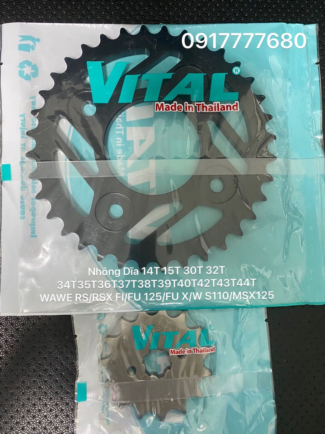 Nhông dĩa wave @,wrs,ws110 wave2017 ,future các đời xe size 14t 15t 30t32t34t35t36t37t38t39t vital thái lan