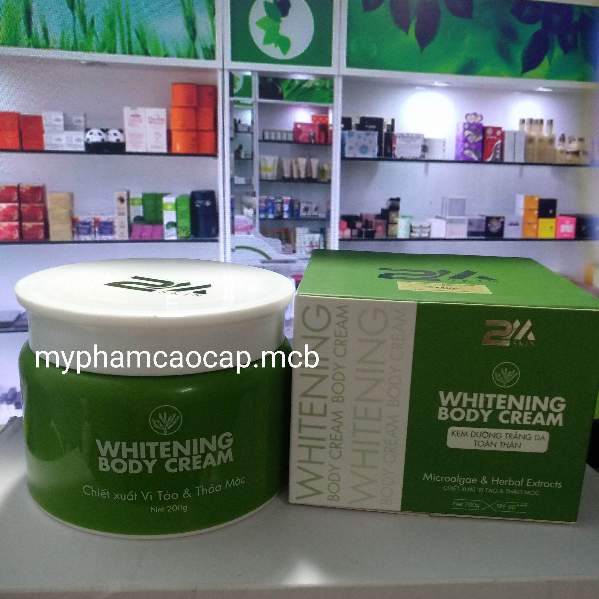 Kem body trắng da vị tảo thảo mộc 2mskin