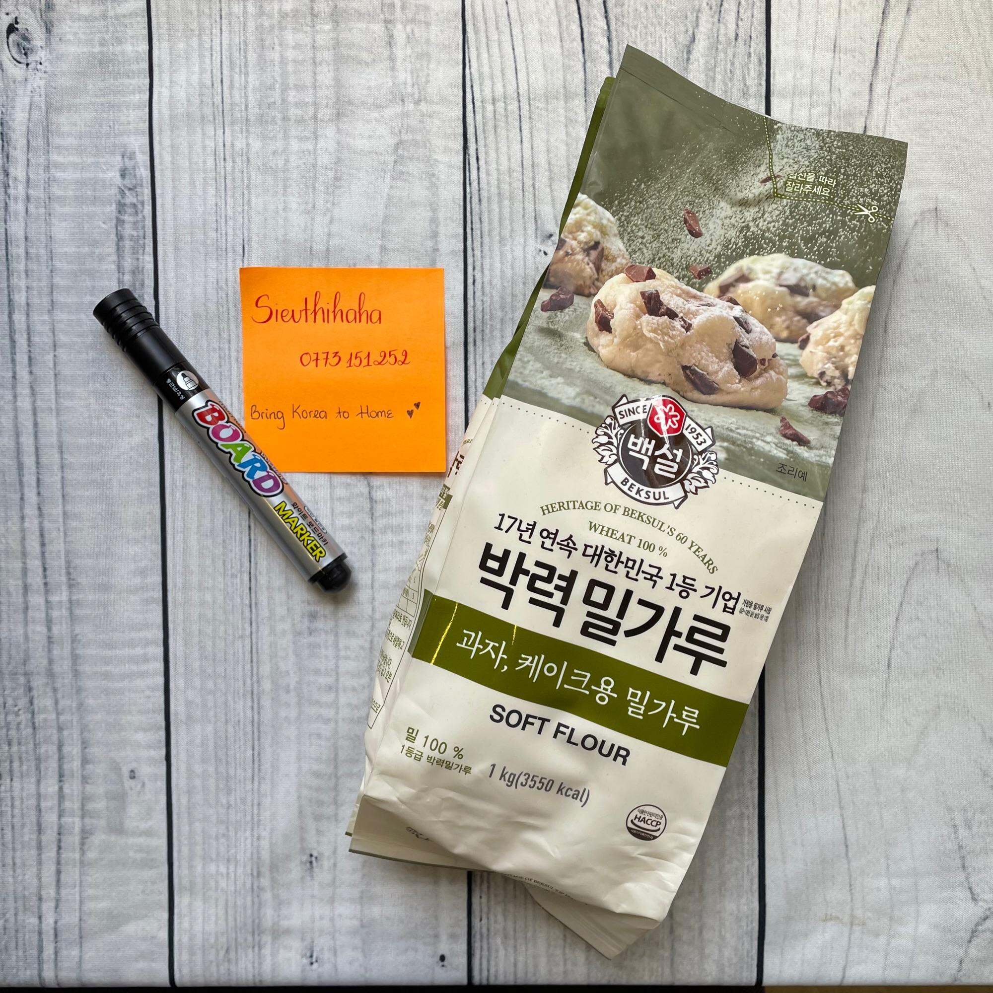 BỘT MÌ HÀN QUỐC CJ BEKSUL SOFT FLOUR 1kg 박력밀가루 Bột số 8