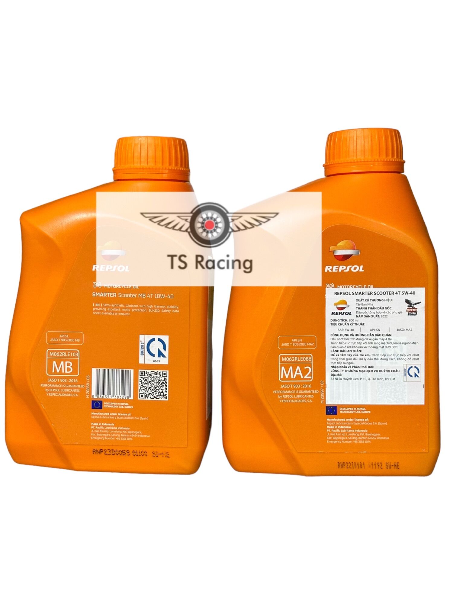 Nhớt repsol smarter 5w40 0.8L 1.0L