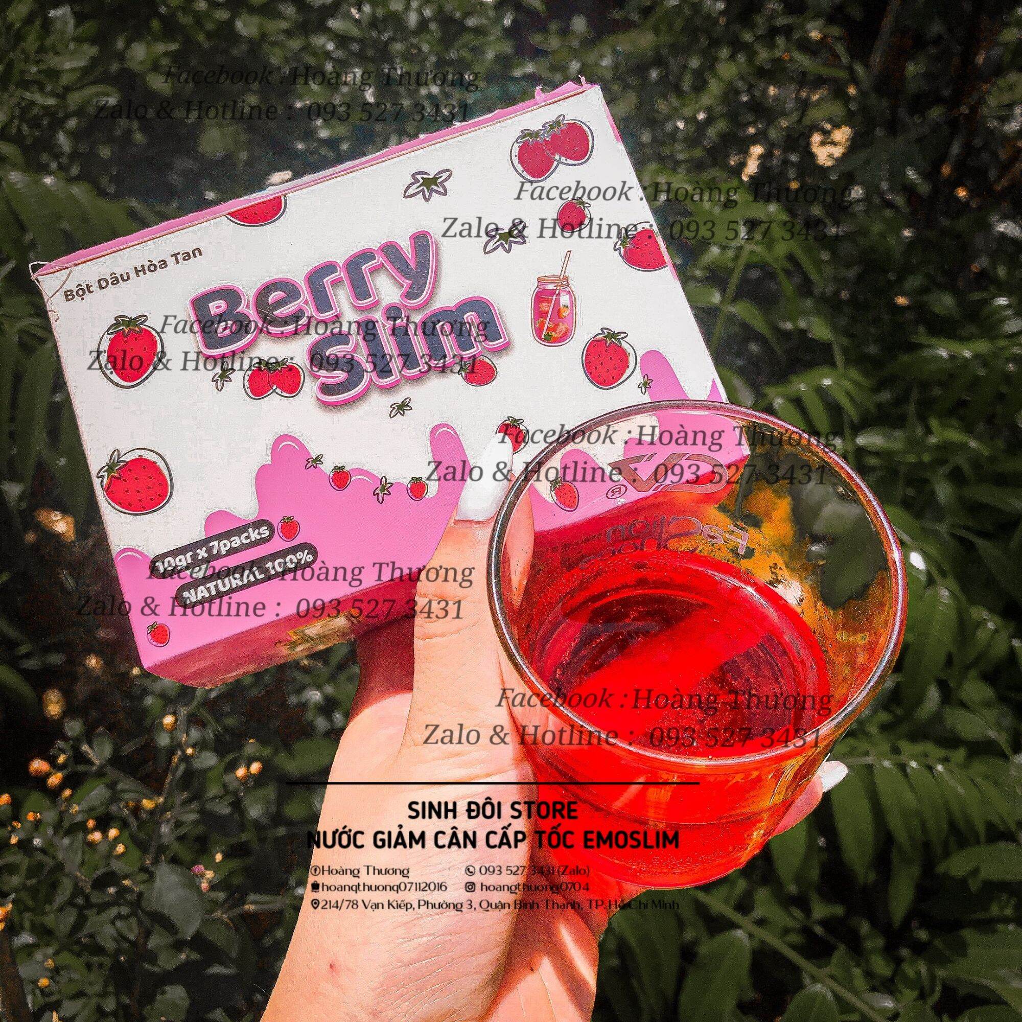 [HCM]COMBO 5 HỘP NƯỚC GIẢM CÂN EMOSLIM VỊ DÂU