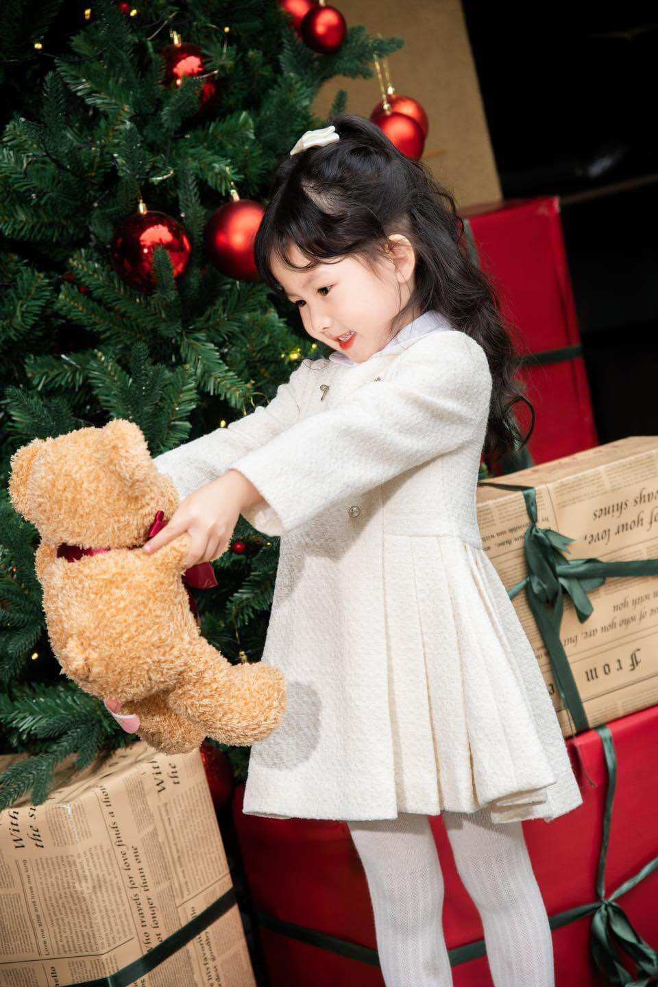 Váy dạ tweed cho bé gái
