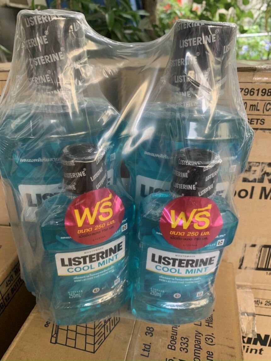 [Hcm]Combo Nước Miệng Listerine Thái Lan 750Ml + 250Ml