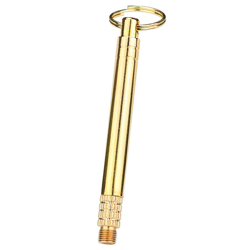 Kim Loại Đồng Nguyên Chất Ốc Vít Nhất Thể Sáng Tạo Tăm Xỉa Răng Xách Tay Móc Chìa Khóa Móc Treo Đa Chức Năng Dĩa Ăn Trái Cây