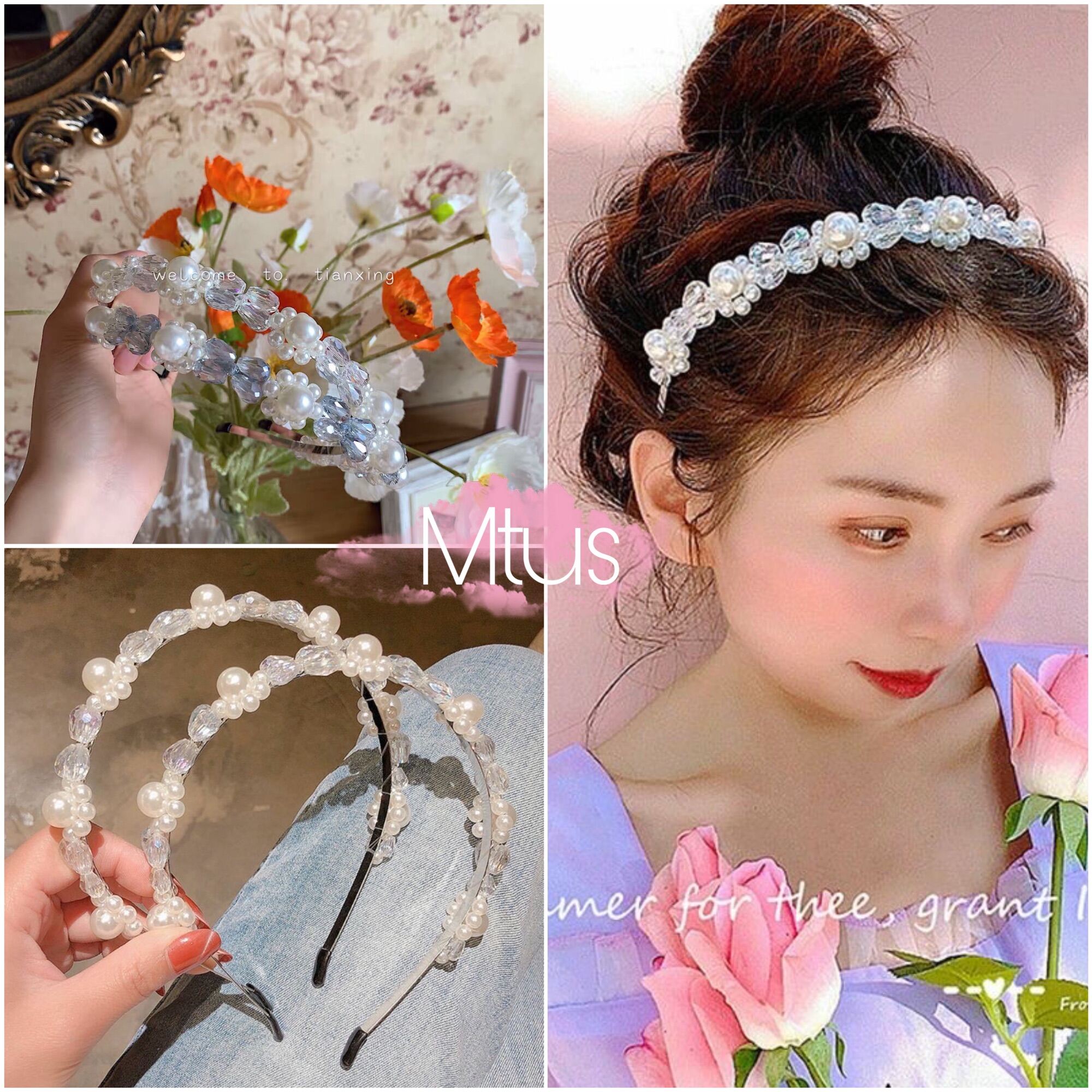Bờm tóc đính đá băng đô vải đính ngọc trai nhân tạo Phụ kiện áo dài đẹp Chaangvn Áo dài Đẹp may sẵn #30 Bờm tóc đính đá băng đô vải đính ngọc trai nhân tạo Phụ kiện áo dài đẹp Chaangvn Áo dài Đẹp may sẵn