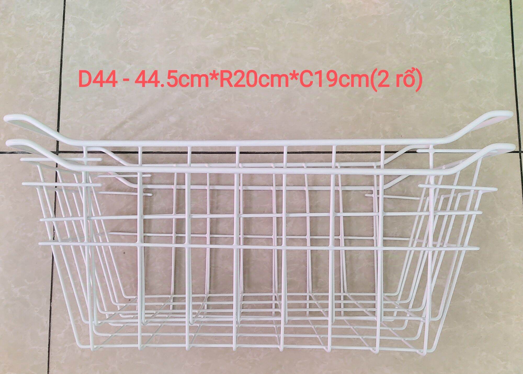 Rổ tủ đông D44*R20*C21cm, miệng rổ 41.5cm (2 rổ)