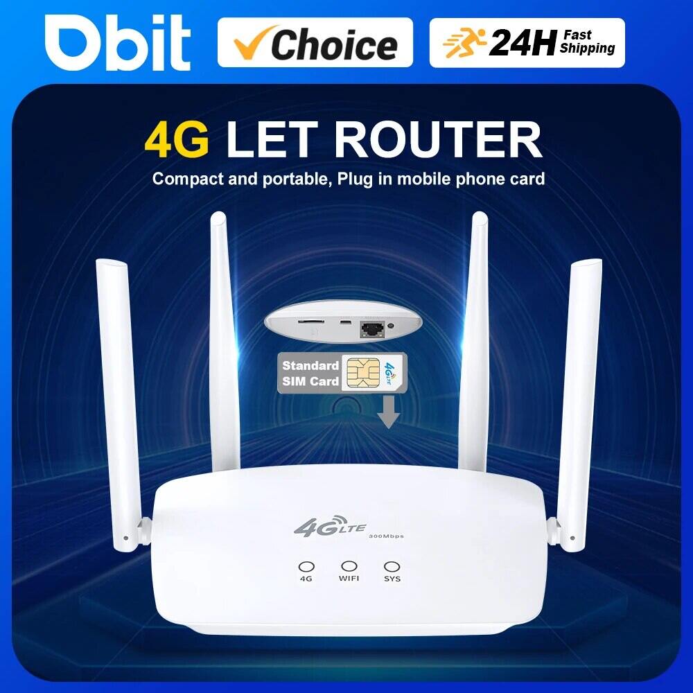 Dbit Wifi Router Sim thẻ 4G modem LTE Router 4 Gain anten hỗ trợ 32 thiết bị kết nối Áp dụng đối với châu âu Hàn Quốc