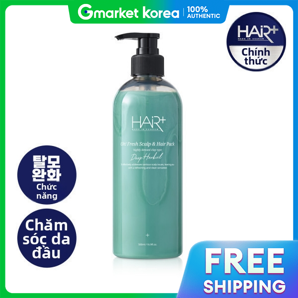 hair plus | Mặt nạ tóc OFresh Deep Herbal Scalp Hair Pack 500ml / Giảm rụng tóc / Chăm sóc da đầu