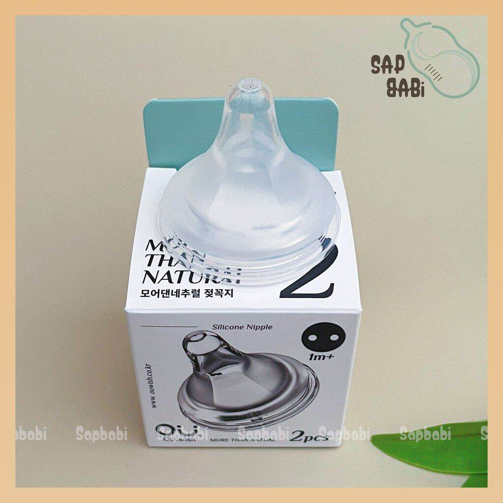 Núm lẻ bình sữa Ou:wish full size, 1 set 2 núm