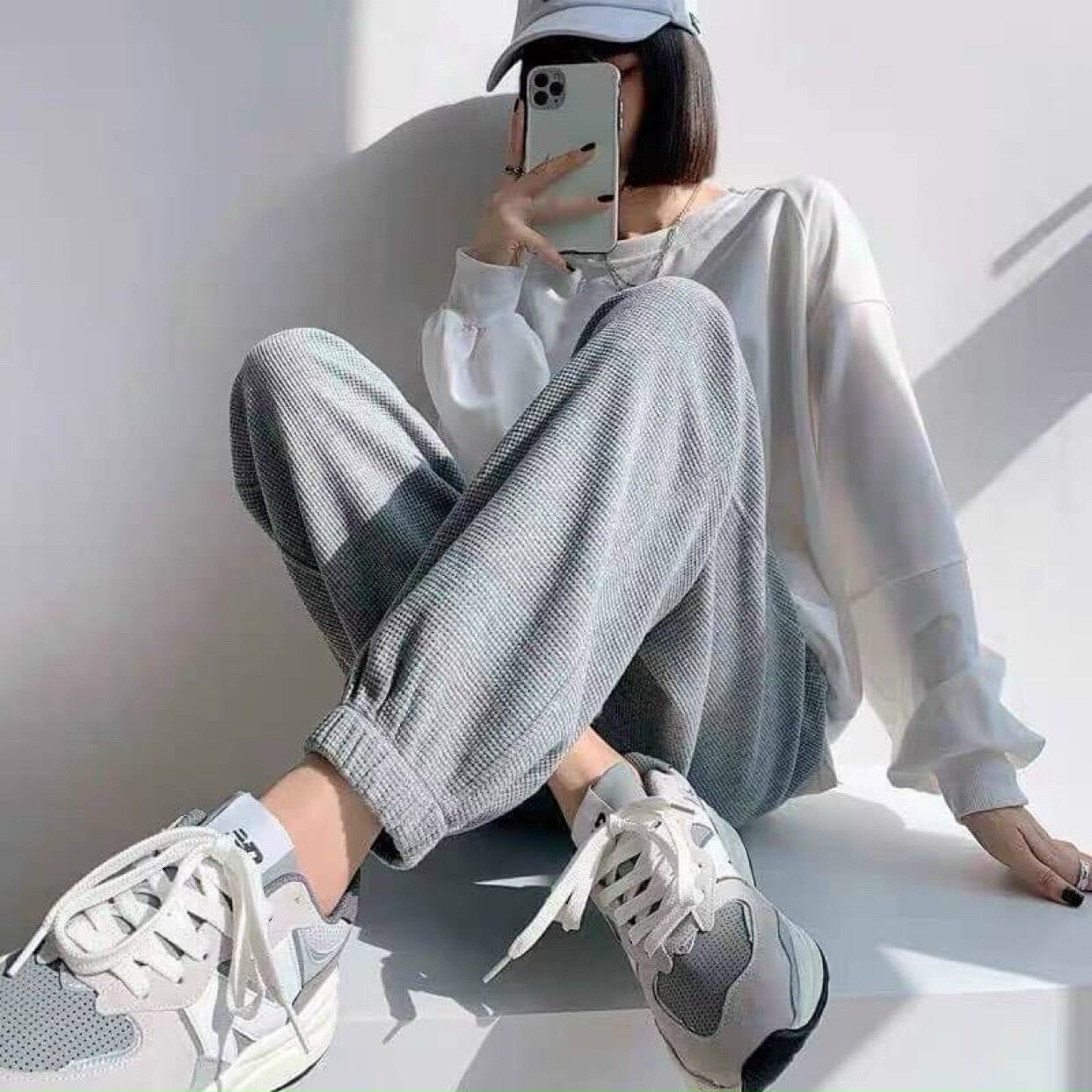 Quần nỉ jogger chun điều chỉnh nỉ da cá có túi cạp chun điều chỉnh cực xinh hàng quảng châu đẹp