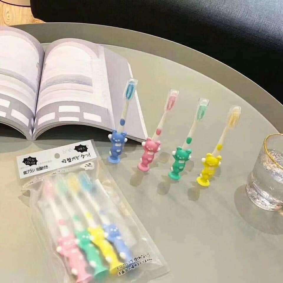 BÀN CHẢI HÀN QUỐC CHO BÉ TÚI 4 CHIẾC