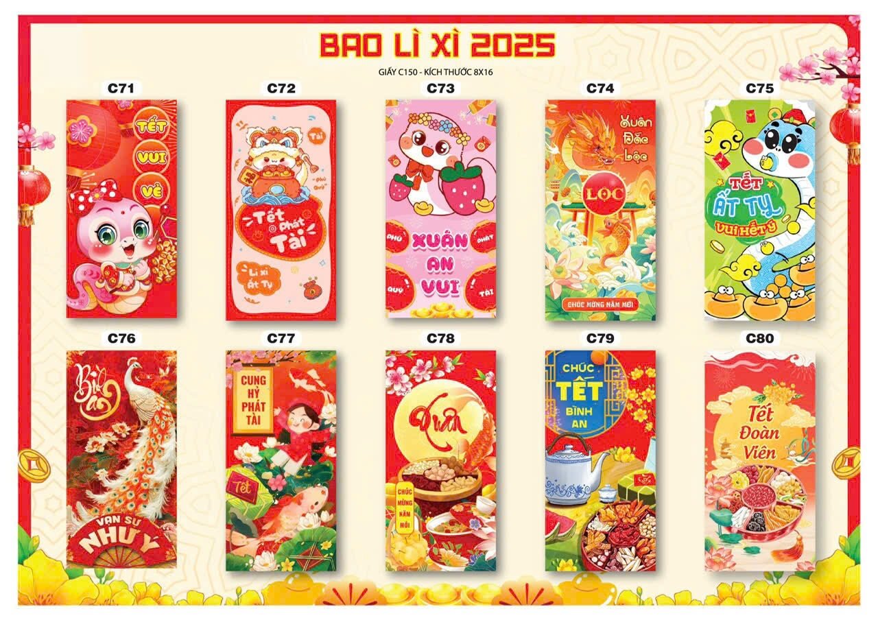 3000 bao lì xì giá rẻ 2025 tặng (300c ngẫu nhiên)