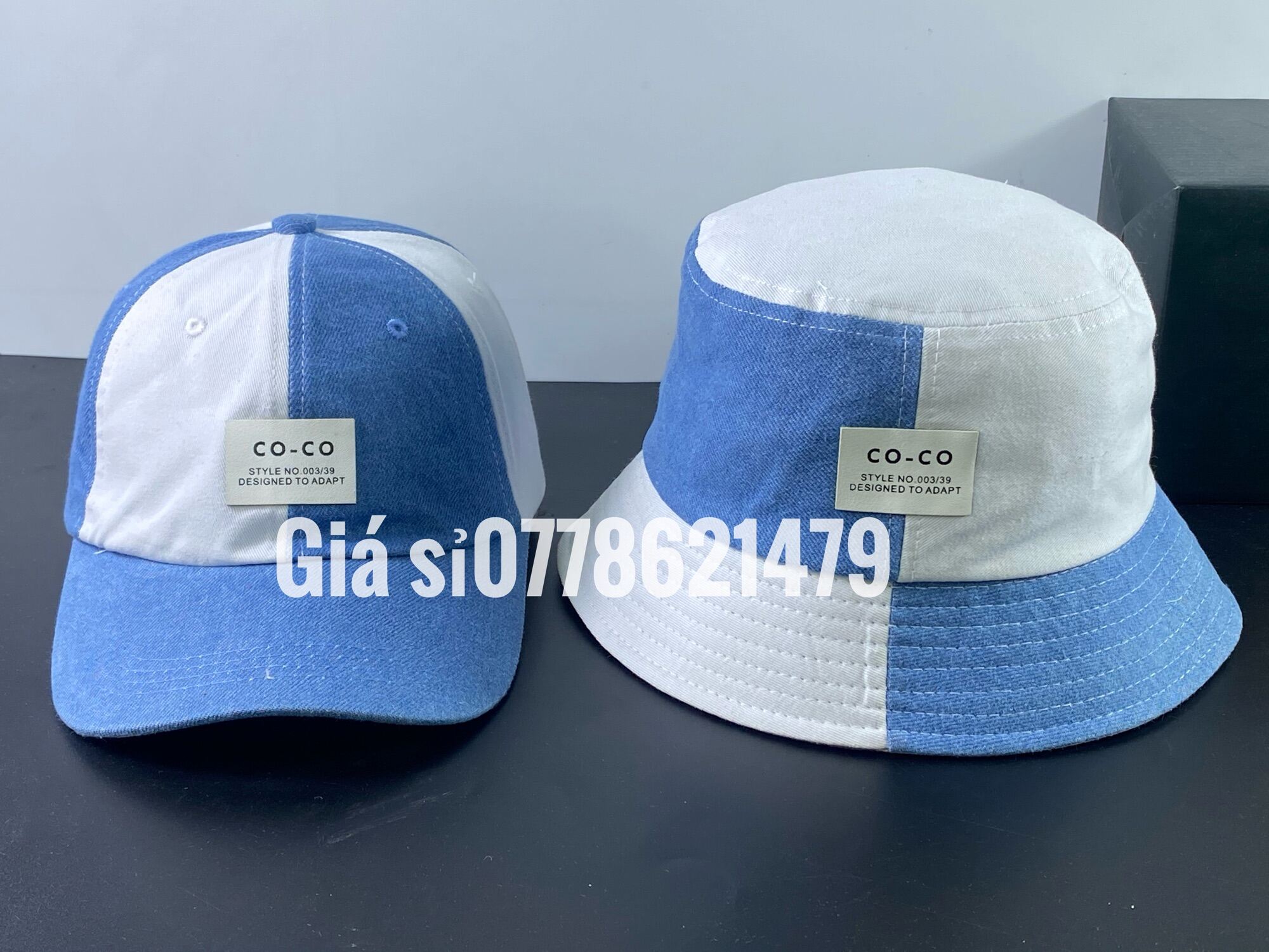 Combo Nón mũ cặp nam nữ - kết lưỡi trai + bucket Jean phối màu cực chất thời trang