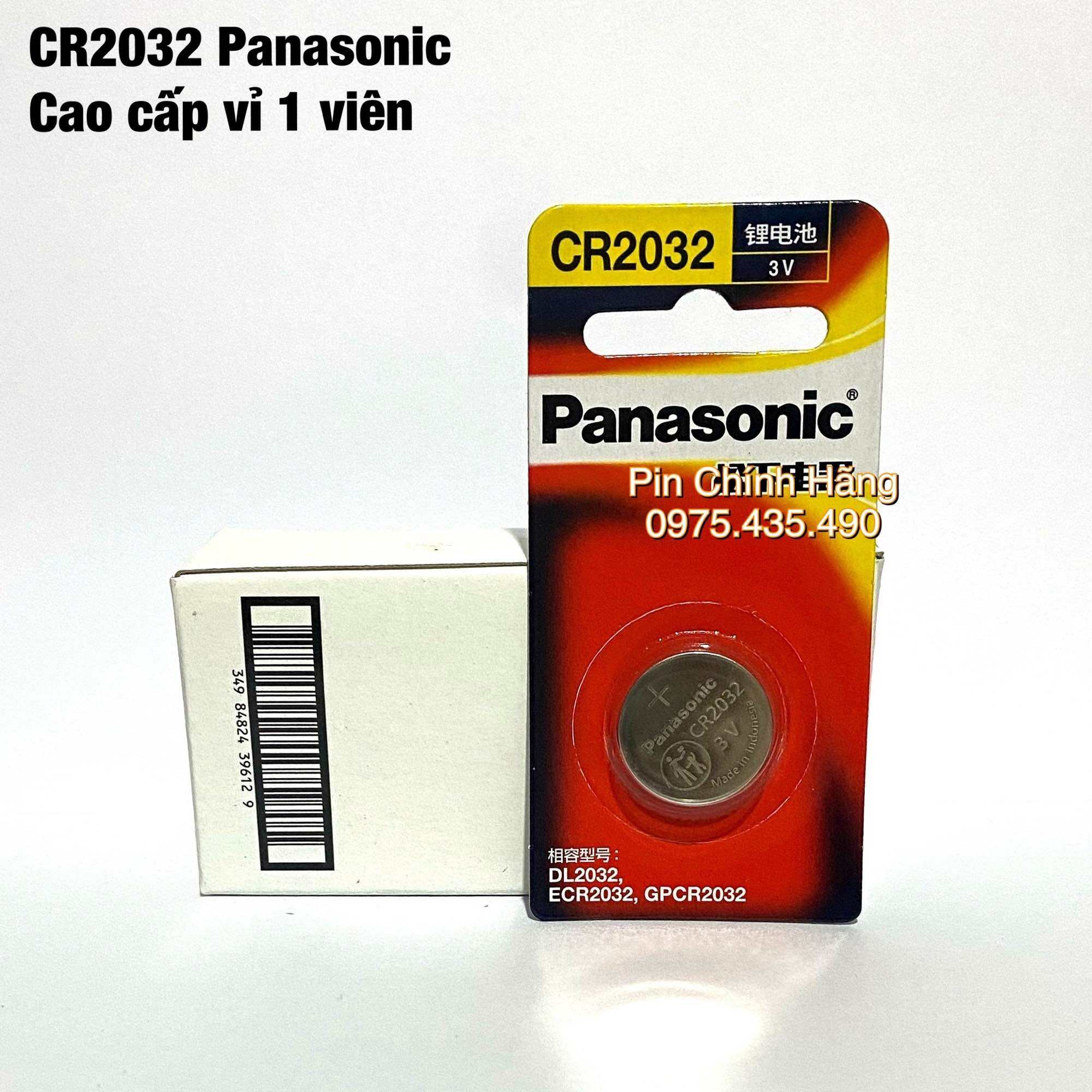 Pin CR2032 Panasonic Cao Cấp Vỉ 1 Viên