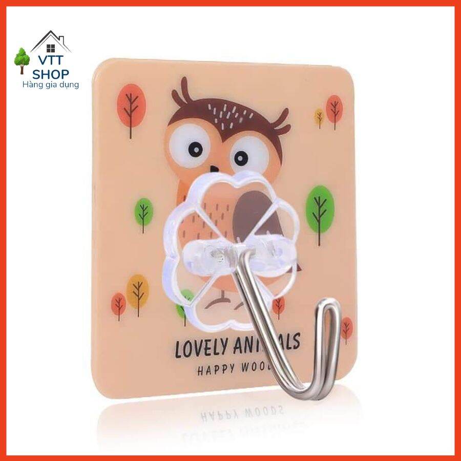 Móc dán tường cường lực 3D siêu dính, móc dán tường hoạ tiết 3D chịu lực tốt, không cần khoan bắt vít.