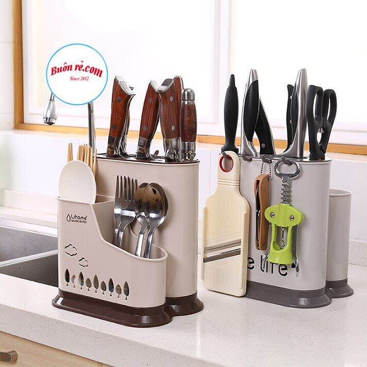 Ống cắm đũa nhựa Việt nhật có gài dao 2776