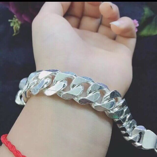 Lắc tay nam bạc khoá hình s