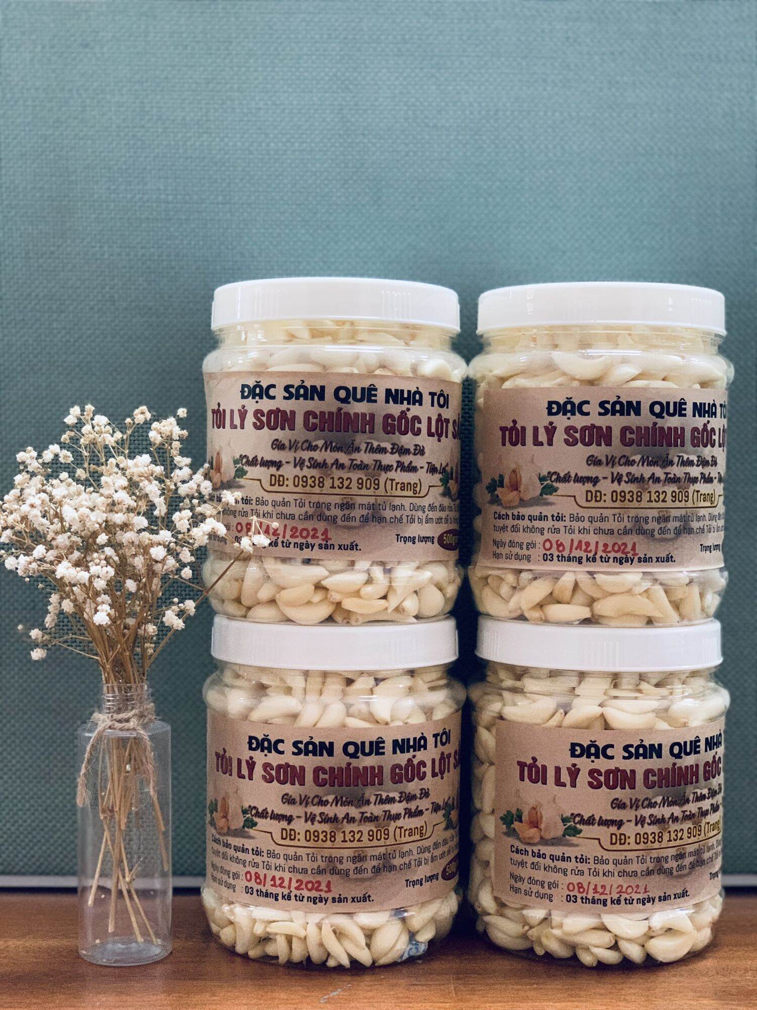 500 gam -tỏi lý sơn chính gốc lột sẵn hút chân không