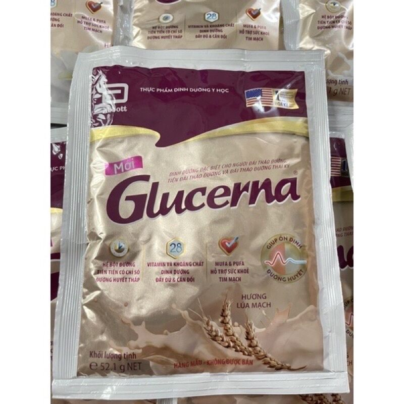 [Date 10/2023] 1 gói sữa Glucerna Lúa mạch 52,1g cho người tiểu đường