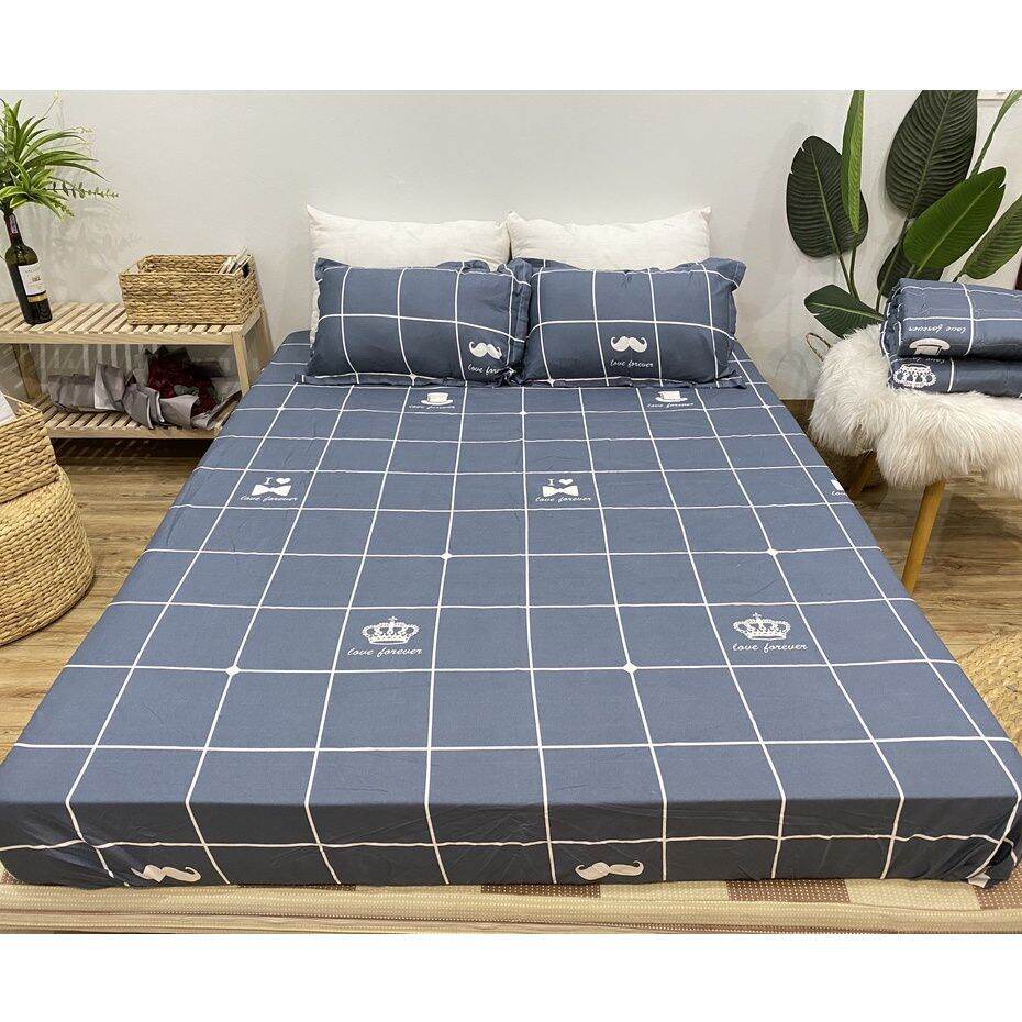 Ga giường nệm cotton poly 1m2, 1m4, 1m6, 1m8, 2m2 drap bốn mùa đủ size