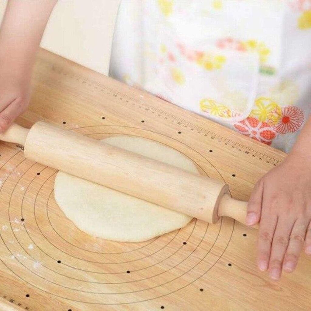 Chày cán bột gỗ có trục xoay cao cấp 38cm