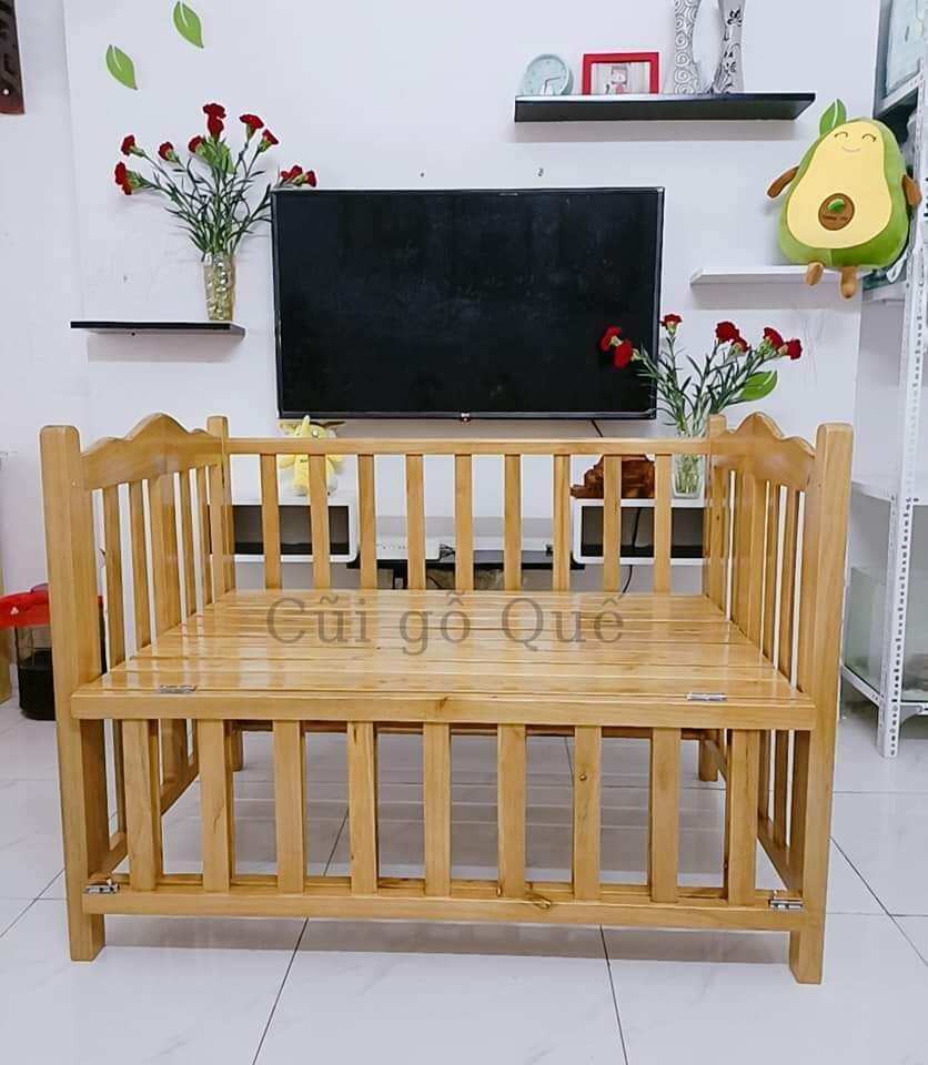 Cũi gỗ quế  cho bé sơ sinh từ 0- 5 tuổi rẻ nhất