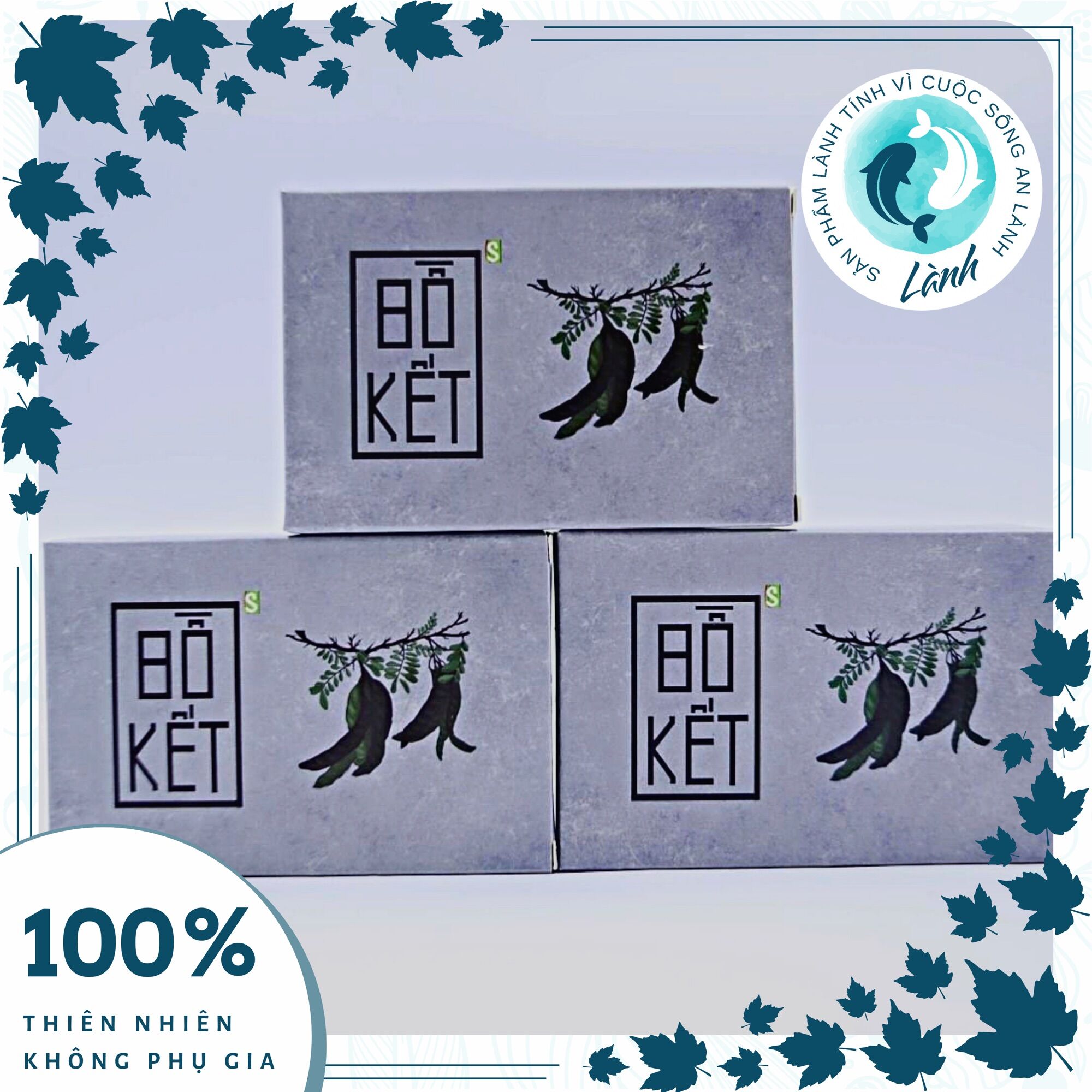 Xà phòng Bồ Kết Sinh Dược 100gr (Xà bông handmade thảo dược thiên nhiên) - Lành Shop