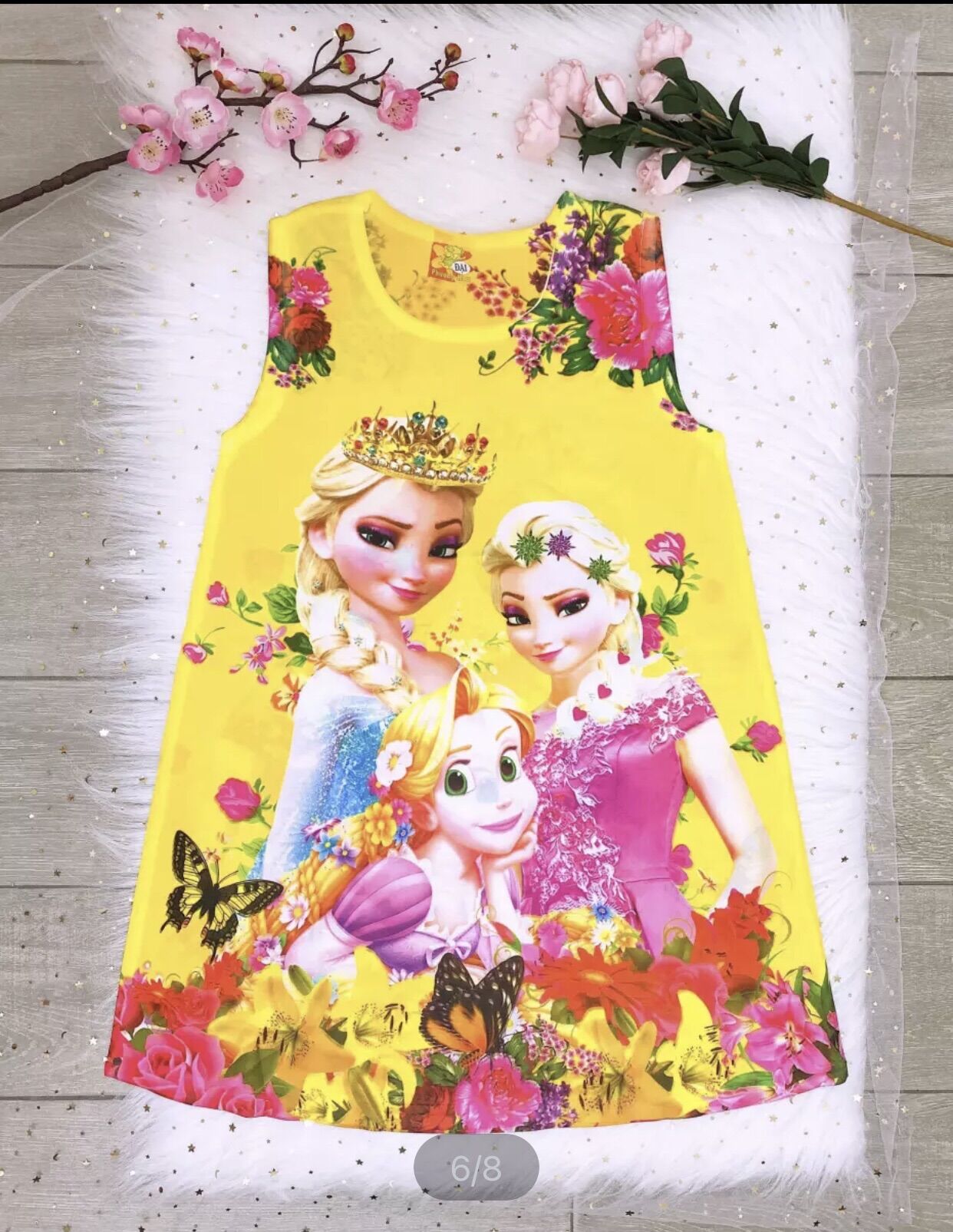 (HCM) ĐẦM THUN 3D ELSA CHO BÉ GÁI 18-30KG(ib shop để báo size)