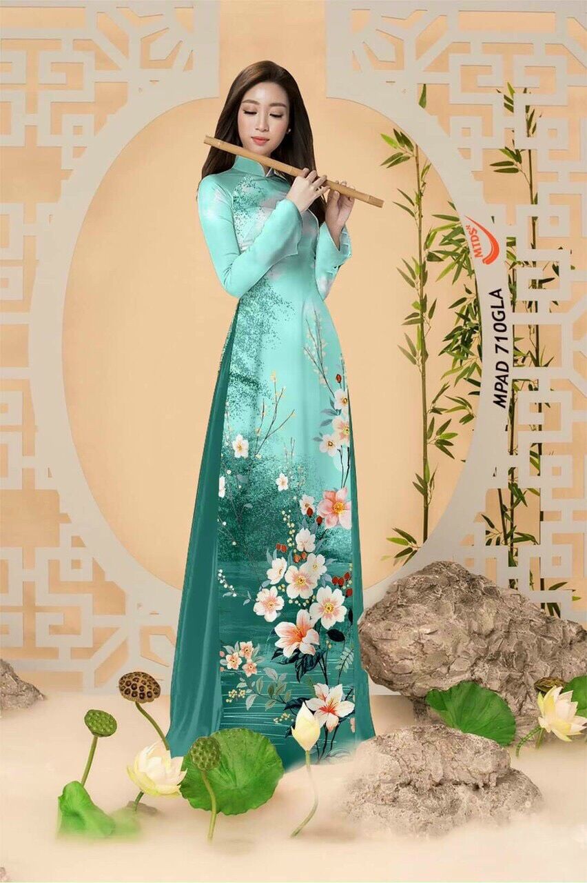 Vải áo dài phong cảnh
