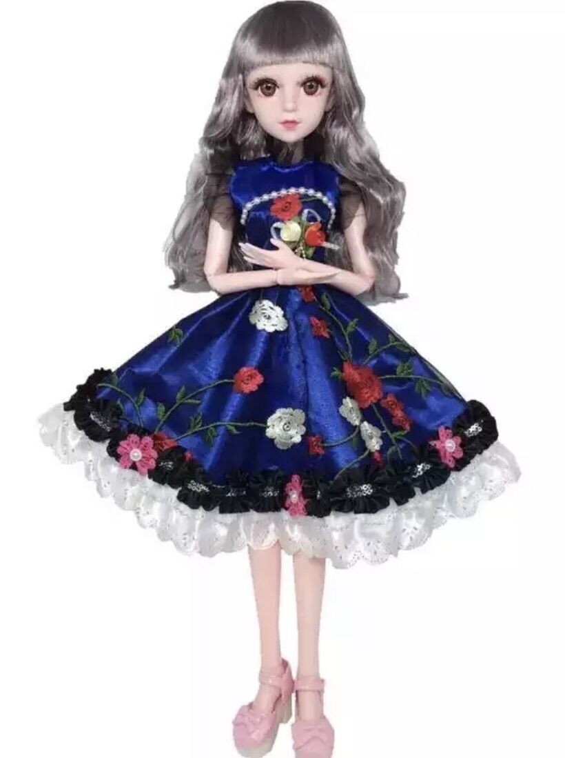 Đầm búp bê 60cm xanh đậm