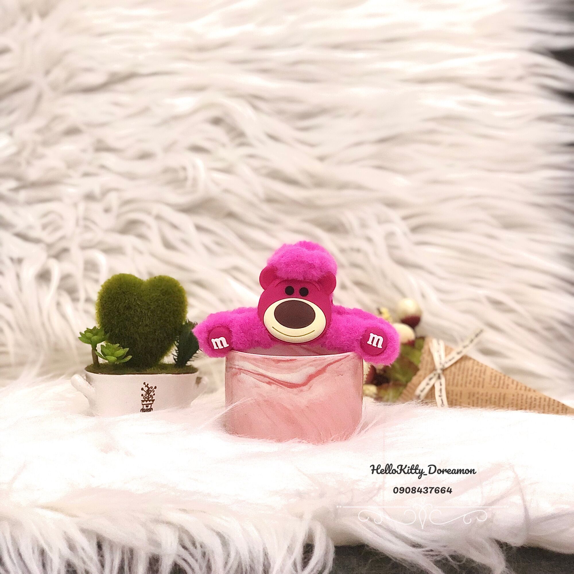 Kẹp tóc càng cua lông gấu dâu lotso
