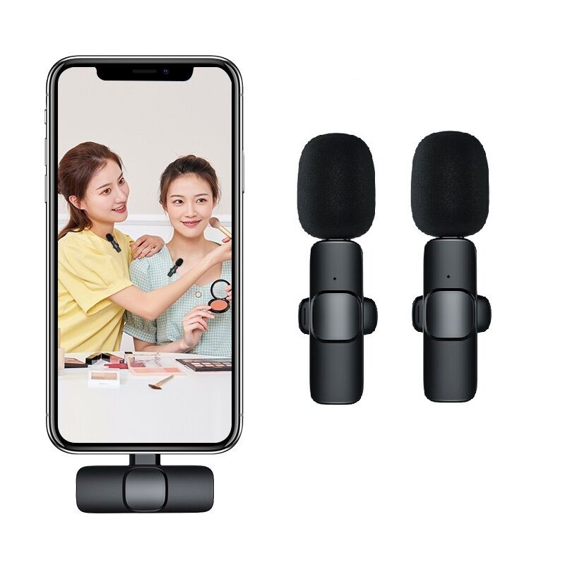 Micro thu âm không dây K9, mic đôi cho điện thoại